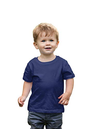 Image of Branded Boys Regular Fit Solid Plain 100% Cotton Bio Wash Fabric Kids t Shirts Slim Fit Round Neck Half Sleeves T-Shirt for Casual Wear in Summer Pack of One