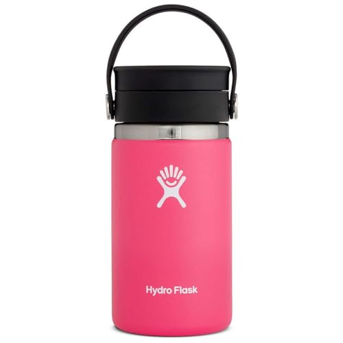 HYDRO FLASK - Reise-Thermosflasche 354ml (12 oz) - Isolierter Edelstahl-Kaffeebecher Thermo - Flex Sip Lid Auslaufsicher - Coffee Travel Mug für Unterwegs - Edelstahl - Weite Öffnung - Watermelon