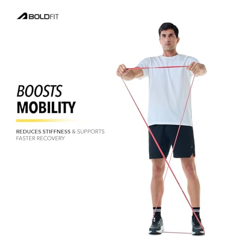 Image of Boldfit Heavy Resistance Band for Workout & Exercise Pull Up, Stretching & Toning Bands for Men & Women Resistance Band Set for Home & Gym Workouts (Red, 7-15 Kg)