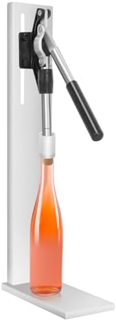 Wine Corker, Wine Bottle Corker Hand Wine Bottle Re-Corker Bottle Capper for Bottling Stainless Steel Manual Wine Bottle Corking Machine with 2 POM Inserting Stopper Wine Making Supplies
