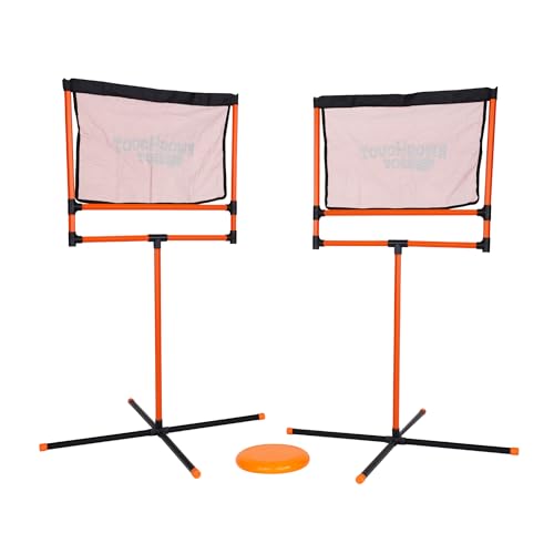 Touchdown Toss Flying Disc Football Yard Game | Backyard and Lawn Game for Indoor and Outdoor Use - Practice Your Throwing Skills with Flying Disc Football Game