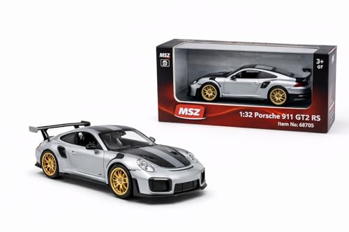 Image of Wizplex MSZ Official Licensed Porsche 911 GT2 RS Diecast Model Car 1:32 Scale | Light & Sound | Pull Back Action | Metal Sports Toy | Collectible Display & Gift