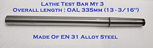 3MT LATHE ALIGNMENT TEST BAR MT3 / EN31 ALLOY STEEL/OAL 335mm (13-3/16