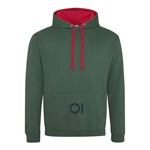 Sweat à capuche bicolore Orgoglio Italiano XL marque à droite et poche