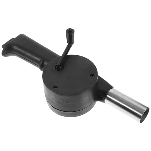 Veemoon Souffleur Manuel Portable pour Barbecue, Ventilateur Utilitaire Compact en Plastique et Acier Inoxydable, Souffleur D'air pour Camping et Grillades en Extérieur, Accessoire