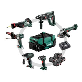 Metabo Kit d'outils sans fil Combo pour 'artisanat du bâtiment 6.1SB 18 LTX + KH 18 LTX 24 + W 18 9 125 Quick + ASE 18 LTX + - vue 3