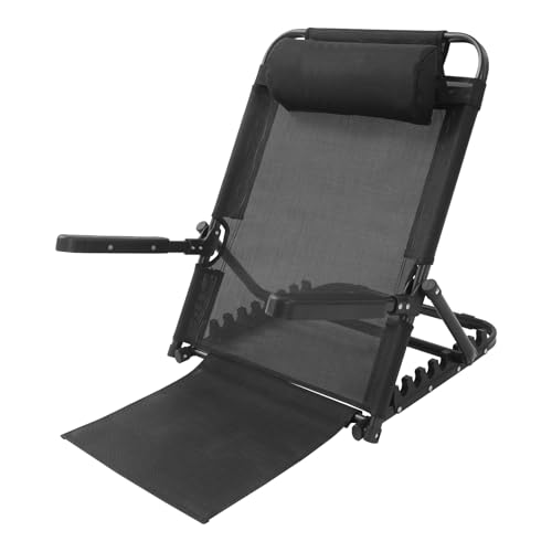 iSamLam Adjustable Lifting Bed Backrest, Portable Backrest Support, Adjustable Lifting Bed Backrest with Armrest for Bedrooms & Living Rooms (Black)