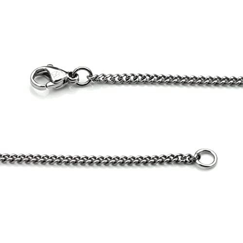 True Titanium 2MM Curb Necklace Chain2