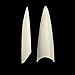 VIVACE 2PACK Natural/Clear Long Stiletto 500 Artificial Fake Gel Nail Tips (Total 1000Tips) 10Sizes For Nail Salon Nail Shop (28510/28512) (Long Stiletto)