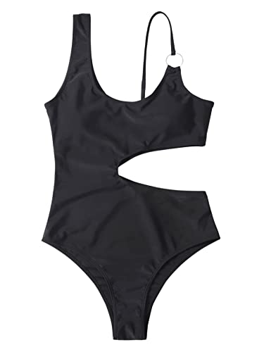 GORGLITTER Damen Cut-Out Badeanzug One Piece Swimwear Träger Einteilige...