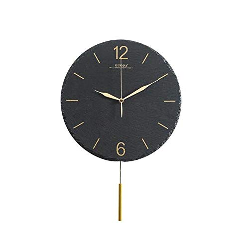 Sht Reloj, reloj de pared de la roca de la personalidad creativa del reloj de pared de la decoración, reloj de pared clásico y la decoración del hogar decoración del reloj, Grey 2 estilos Opcional Cover