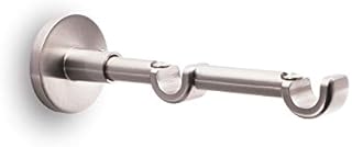 Gcurtain Curtain Rod Bracket, Curtain Pole Heavy Duty Wall Mounted Holder for 19mm Diameter Rod, Brushed Nickel