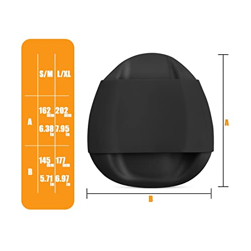 Bairuifu Swim Training Paddles Swimming Hand Paddles For Lap Swimming Unisex For Kids Children Adult Men Women Plastic Silicone (S/M, Black) #TOP1