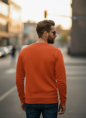 Image of Men Regular Fit Fleece ||Maroon||Round Neck Printed||Sweatshirt-JM3763