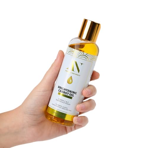 Organic Carrot Oil with Papaya Extract - Toning & Brightening Oil - Infused with Vitamin C, Non- Greasy Fast Absorbing Formula, Nourishing, Moisturizing, Hydrating, Face and Body Skincare Oil, 100% Pure Natural Organic Body Oil (6.7 oz / 200ml)