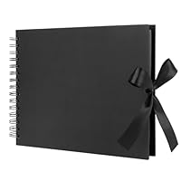 Fotoalbum zum Selbstgestalten 80 Schwarze Seiten Scrapbook A4 Fotobuch DIY Fotoalben zum Selber Gestalten Kraftpapier Photo Album für Fotos Baby Valentinstag Geburtstag Jahrestag