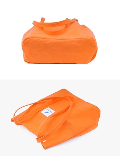 Image of Corduroy Tote Bag Cute Tote Bags for Women Shoulder Bag with Inner Pocket for Work Beach Travel and Shopping Grocery