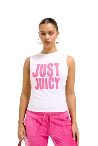Juicy Couture Just Juicy Tank Figubetontes Print T Shirt Top...