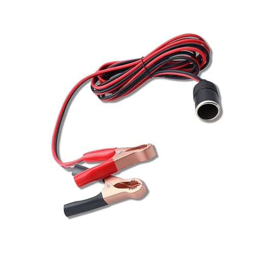 Zqxnt Cable de toma de corriente hembra con clip de batería para coche, con clip de batería, divisor de alimentación, accesorios eléctricos automotrices