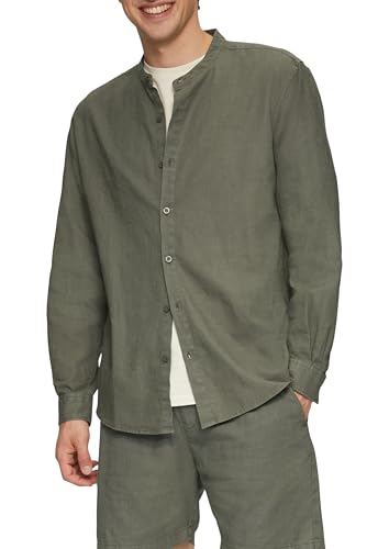 Chemise lin mélangé QS manches longues homme contre la chaleur