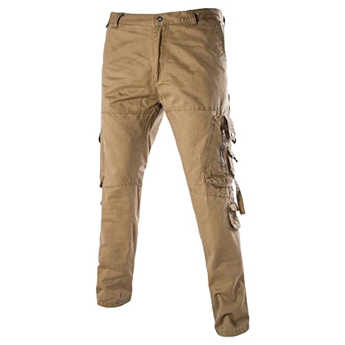 Pantalon de jogging athlétique multi-poches grande taille en coton