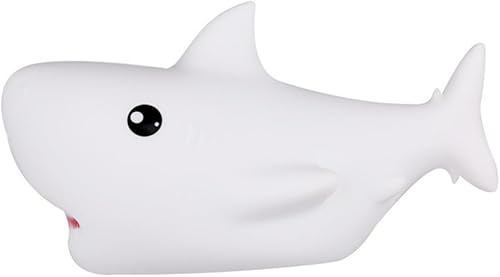 UPKOCH Lámpara de silicona Shark Gel de sílice Nursery Batería infantil blanca