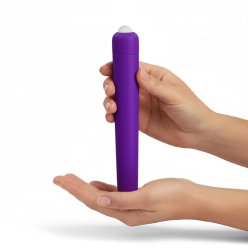 Image of ZYLLION Blush Vibrating Stick Personal Massager - Purple | Ergonomic Design | Multiple Vibration Modes | Quiet & Portable