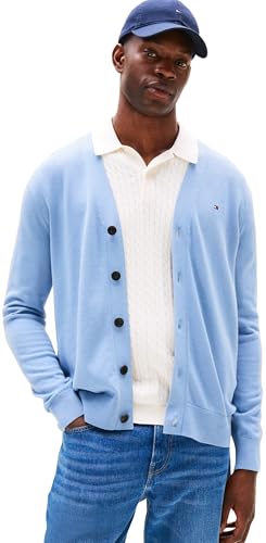 Cardigan Tommy Hilfiger homme boutonné gilet coton manches longues col V chic