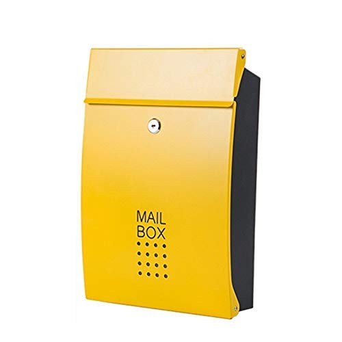 Boîte aux lettres murale verrouillable à ouverture verticale anti-pluie pour jardin