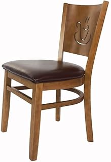 Jilphar Furniture Solid Wooden Chair with Leather Seat