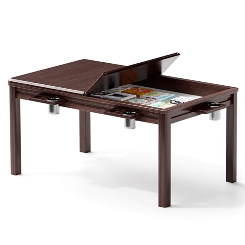 Lrduarsc DND Table for Immersive RPG Sessions & Dining - Multi Game Table for Adults w/Removable Top & Anti-Slip Surface - Board Game Table with 4-6 Player Capacity for Game Nights (Rectangle)