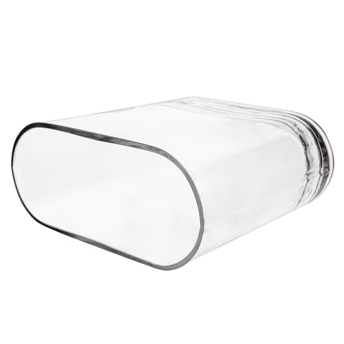 Oairse Clear Glass Vase 18CM Modern Oblong Centerpiece for Flowers - Decorative for Living Room, Dining Table, Wedding, Home and Party - Cosy Home Interiors Oairse Clear Glass Vase 18CM Modern Oblong Centerpiece for Flowers - Decorative for Living Room, Dining Table, Wedding, Home and Party - Image 3