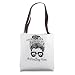 Bleached Life Wrestling Mom Leopard Messy bun Glasses Tote Bag