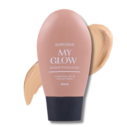 Krishva Glow All-In-One Tinted Sunscreen SPF 30 Moisturizer 60 ml Light Shade | Natural Glowy Finish | Intense Hydration & UVA/UVB Protection | Sweat resistant | Niacinamide Cream For Men & Women