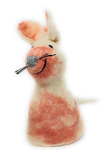 LifeStyle-Kreativ Aufsteller Eierwärmer Maus Weiss Filzaufsteller ca. 17 cm Cover