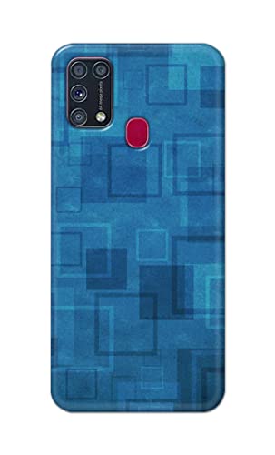 Image of Printed Hard Back Cover Case for Samsung Galaxy M31 | Samsung Galaxy M31 Prime Back Cover (Plain Azure Blue) -1302