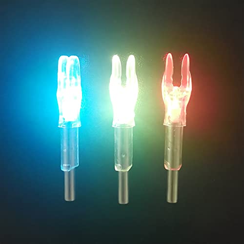X Lighted Archery Nock For Arrows With .204".233".244".246" Inside Diameter, 6 Pcs Led Nock With Screwdriver (Strobe, X/.204") #TOP3