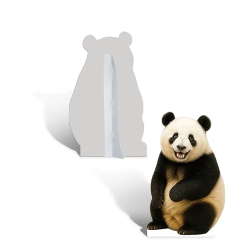 Image of Panda Life Size Cardboard Cutout, 4FT 1 PC | Fun Animal Standup for Events, Birthday, Party Decor, Photos, and More, 1 PC Life Size Cardboard Cutout, 4FT