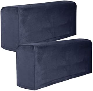 LIOOBO 2Pcs Couch Sofa Armrest Covers Stretch Sofa Slipcover Furniture Protector Armchair Armrest Protective Cover Sleeve for Recliner Sofa Navy
