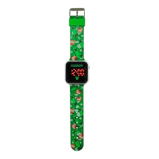 Kids Euroswan- Reloj LED Minecraft, Multicolor (MIN4129)