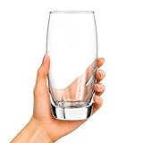 Kit 6 Copos de Vidro 365ml Premium | Copo Alto Transparente, Resistente e Durável, Design Elegante para Água, Suco, Drinks e Refrigerantes | Uso Diário, Fácil Limpeza