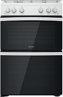 Indesit 60CM ID67G0MCW/UK Gas Double Freestanding cooker - White