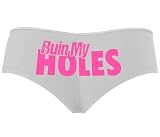 Knaughty Knickers Ruin My Holes | Fuck Me Hard | Wreck Me | Use Me White Boyshort Panties With Adult Design