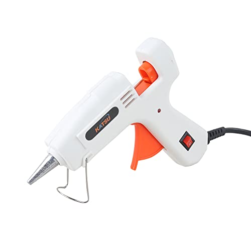 Katsu Lijmpistool, 20 W, lijmpistool met 12 lijmstiften, 7 mm x 150 mm, voor doe-het-zelvers, handwerk, hobby en snelle reparaties thuis - Afbeelding 6