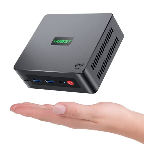 Mini PC W11 Pro Intel N5100 Mini Computer 16G DDR4 500G M.2 SSD TRIGKEY Green G3 Arbeitscomputer, 4K Dual HDMI Output, WiFi 5, Bluetooth, Zoom, Ms Office