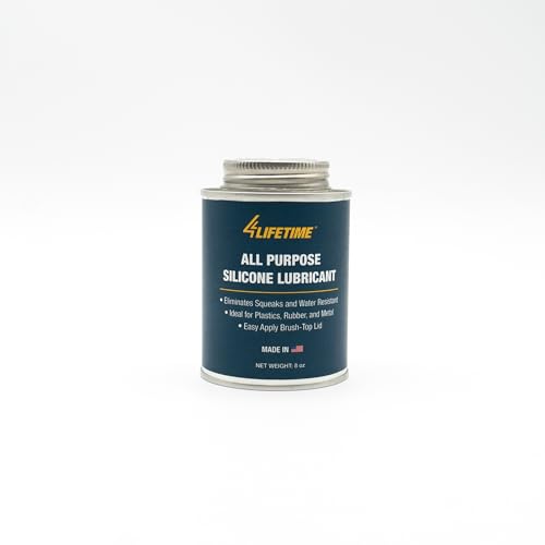 4LifetimeLines 8oz Brush Top Can Silicone Grease for Automotive Use, Lubricant for Seals, O-Rings, and Gaskets, High-Performance