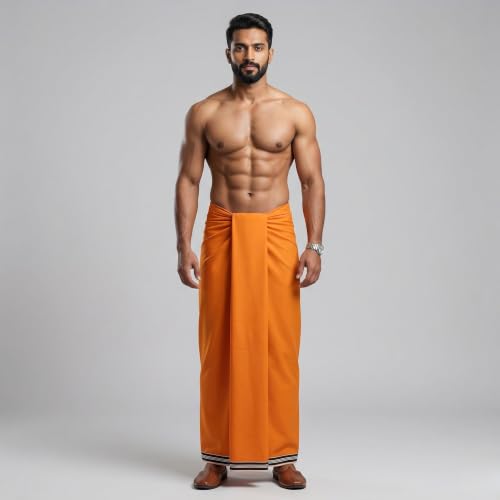 Image of Men's Cotton Lungi | Soft Breathable Wrap Around Lungi | Comfortable Daily & Home Wear for Men
