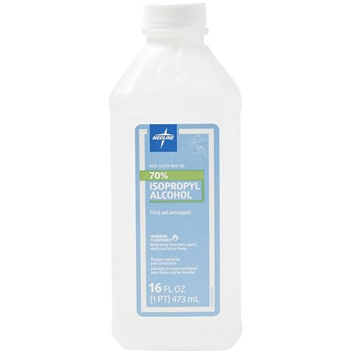 Medline MDS098003ZH 70% Isopropyl Rubbing Alcohol, 16 oz. Bottle