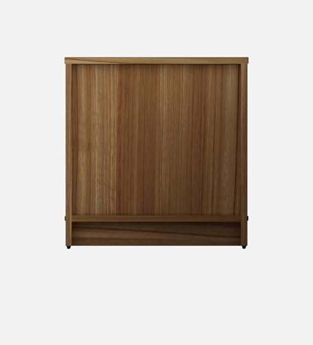 Image of Muse Multipurpose Side Table | Engineered Wood | Bedside Table | Lyon Teak Finish | Compact & Durable | Easy Knock-Down Assembly