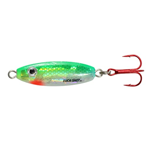 Northland Buck Shot Rattle Spoon (3/8-Ounce, Glow Perch)